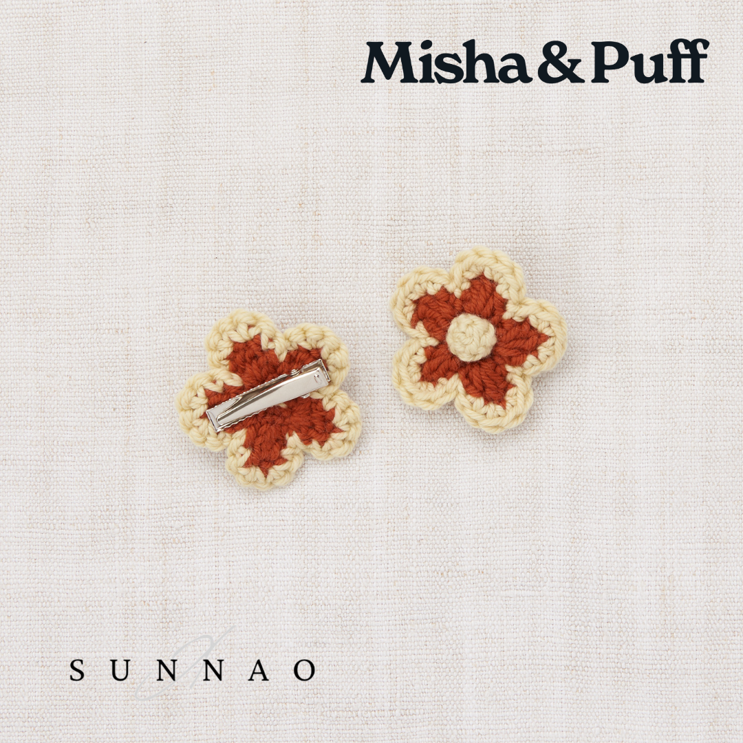 <Misha&Puff> Medium Flower Clip Set - Chili Spice