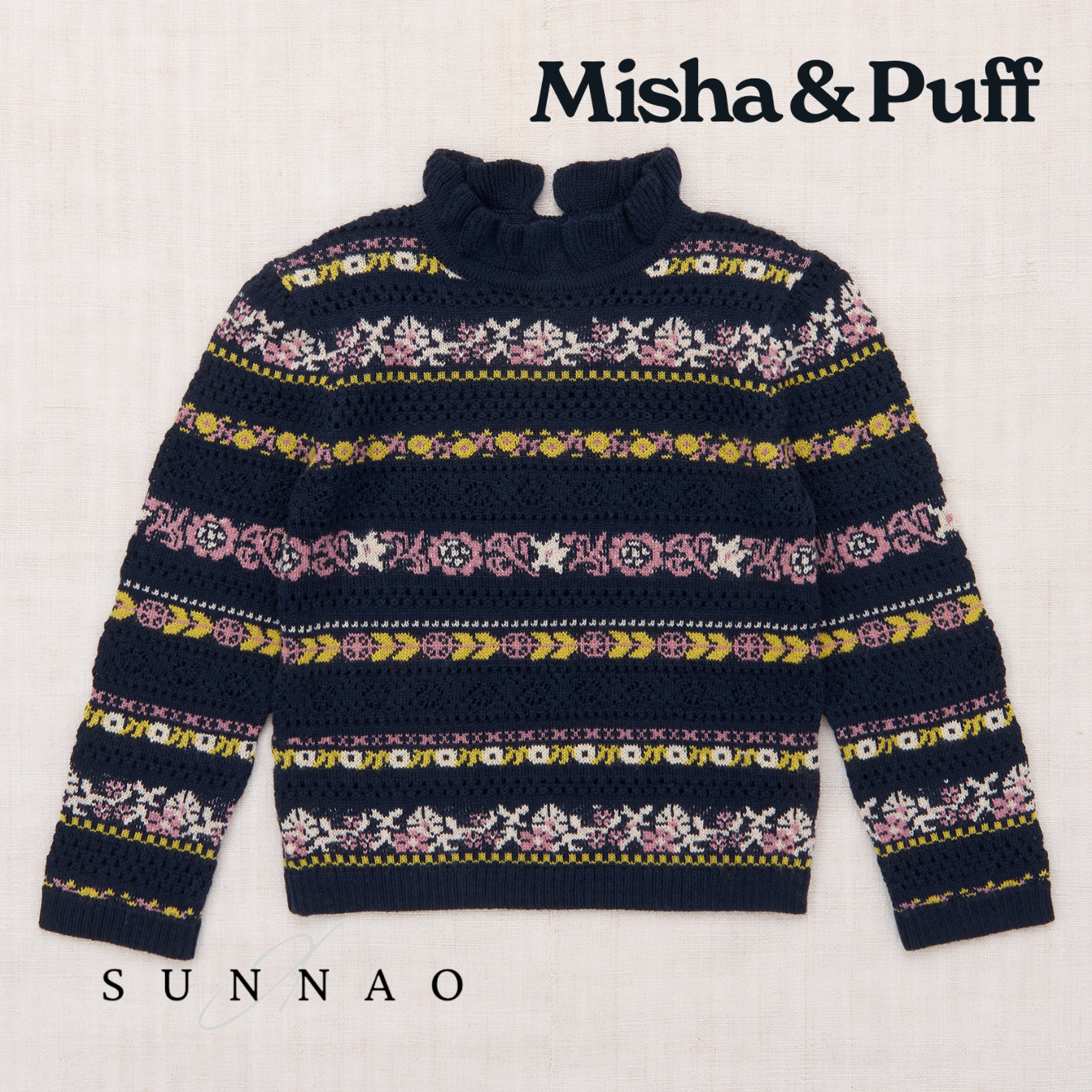 <Misha&Puff> Pamela Sweater - Ink Eyelet Ribbon