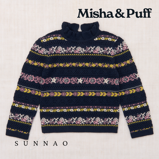 <Misha&Puff> Pamela Sweater - Ink Eyelet Ribbon