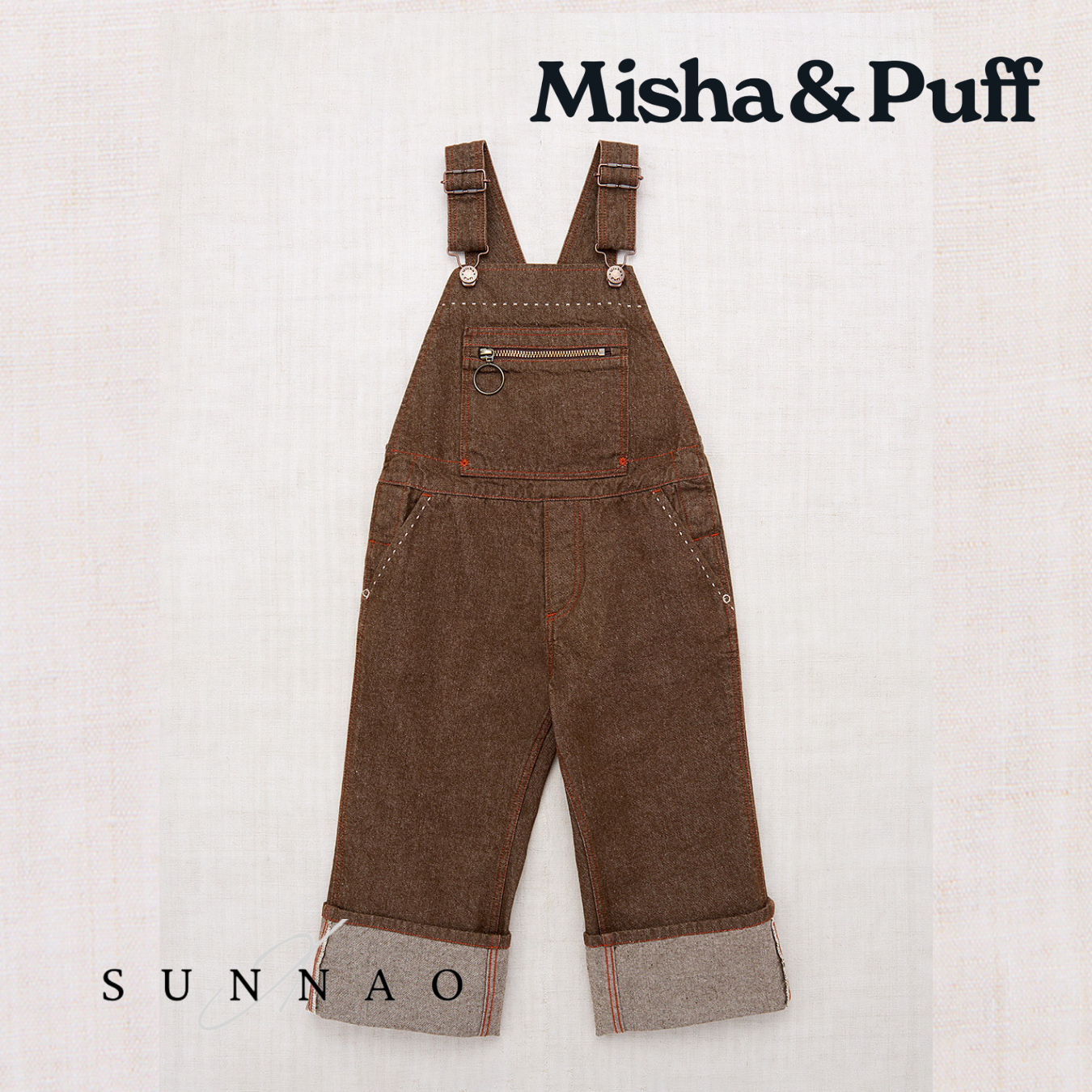 <Misha&Puff> Zip Overall - Earth Denim