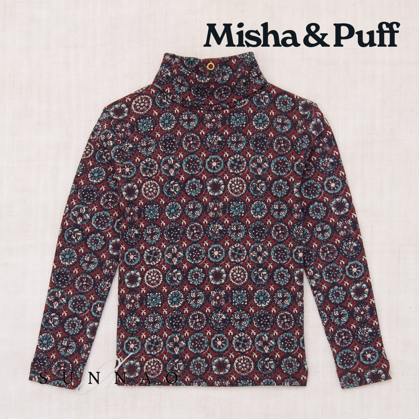 <Misha&Puff> Turtleneck - Madder Root Folk Tile 25Winter　