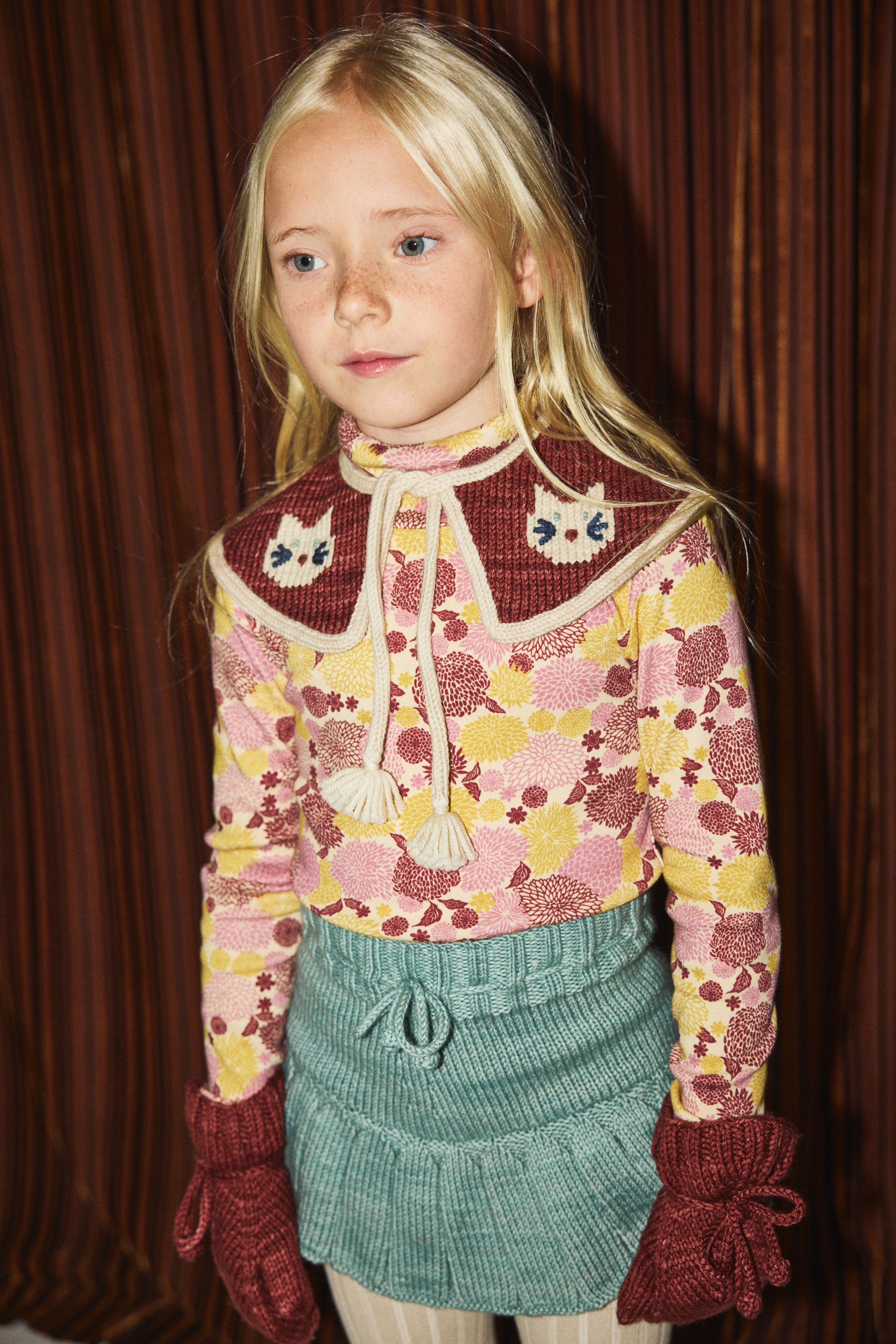 <Misha&Puff> Turtleneck - String / Antique Rose Chrysanthemum 25Winter　