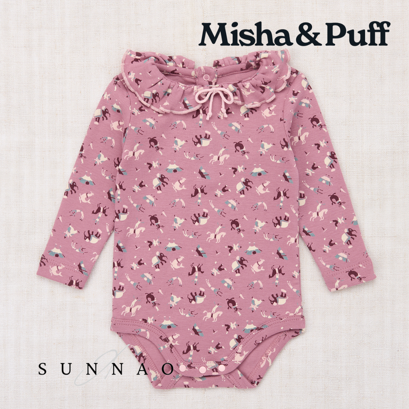 <Misha&Puff> Baby Pattie Onesie - Antique Rose Circus - DROP1 　