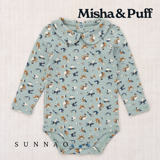 <Misha&Puff> Baby Petit Collar Onesie - Onsen Circus - DROP1　
