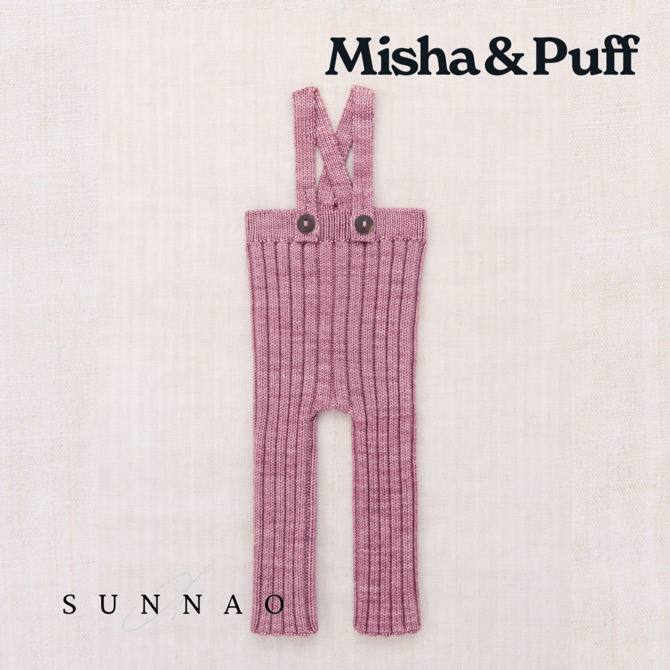 <Misha&Puff> Baby Rib Longies - Antique Rose - DROP1