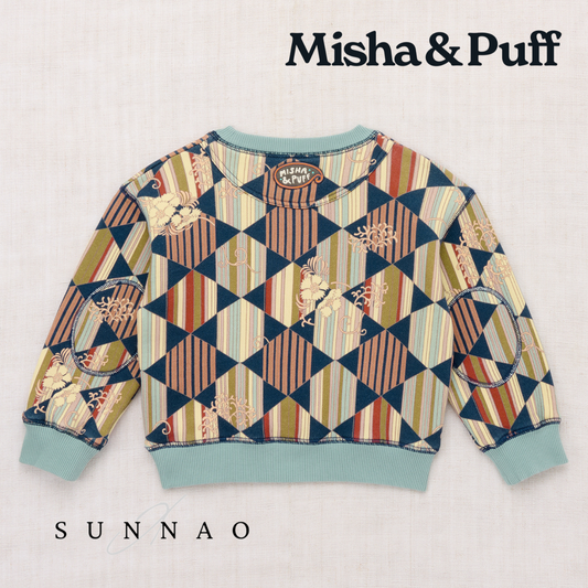 <Misha&Puff> Crewneck Sweatshirt - Marine Blue Tessellation - DROP1