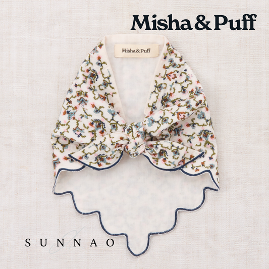 <Misha&Puff> EMBROIDERED SCALLOP SCARF - STRING