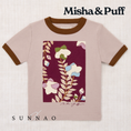 Load image into Gallery viewer, <Misha&Puff> Kikyo Flower Ringer Tee - Turtledove -DROP1　
