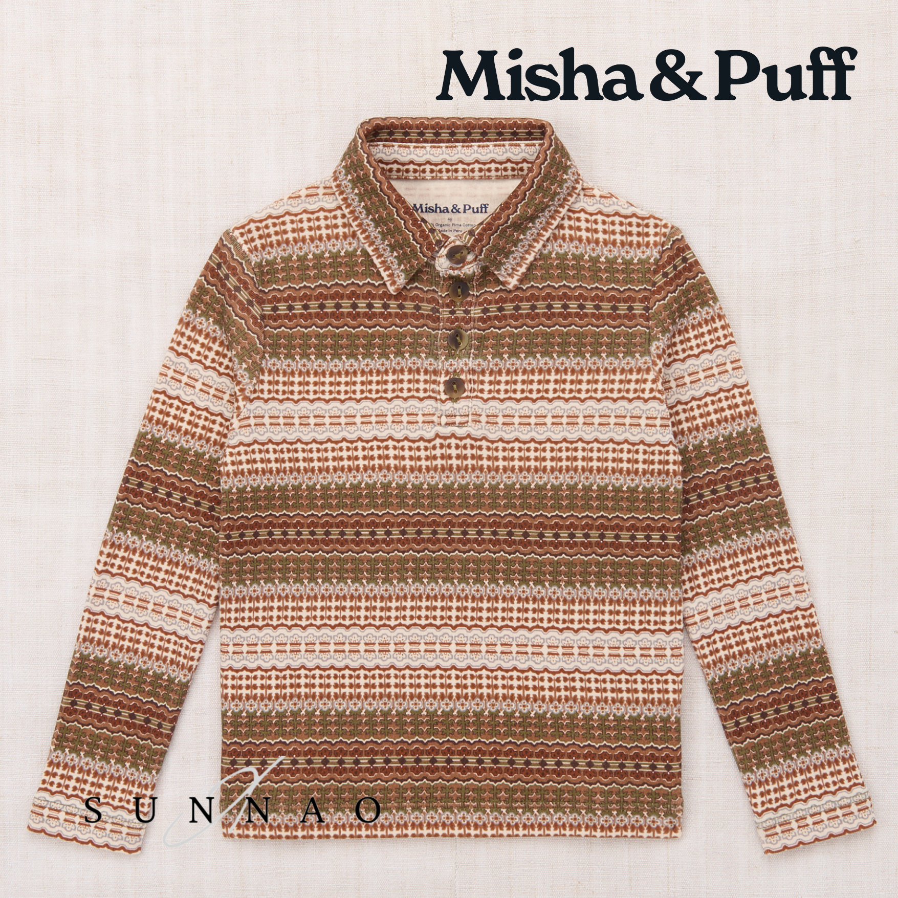 <Misha&Puff> LONG SLEEVE POLO - NORI ARABLE - DROP2