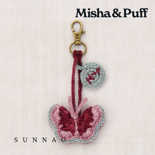 <Misha&Puff> Mariposa Bag Charm - Antique Rose- DROP1