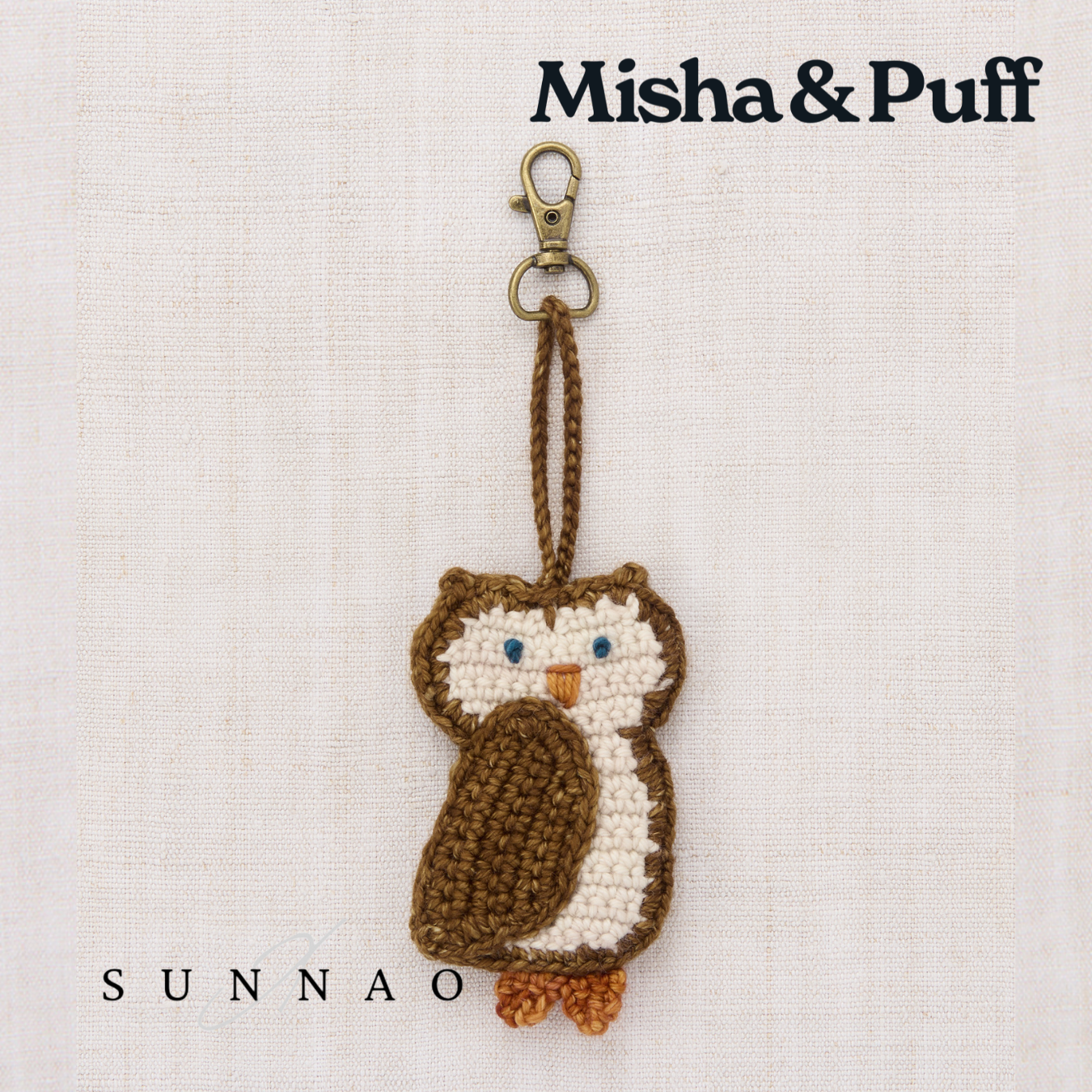 <Misha&Puff> Owl Bag Charm - Nutmeg - DROP1