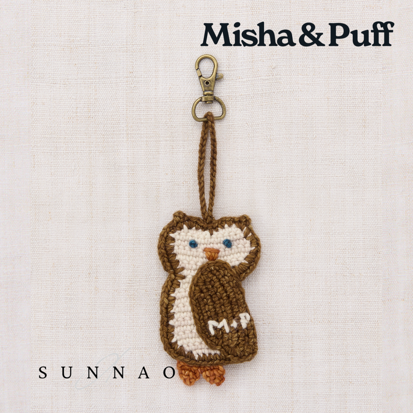 <Misha&Puff> Owl Bag Charm - Nutmeg - DROP1