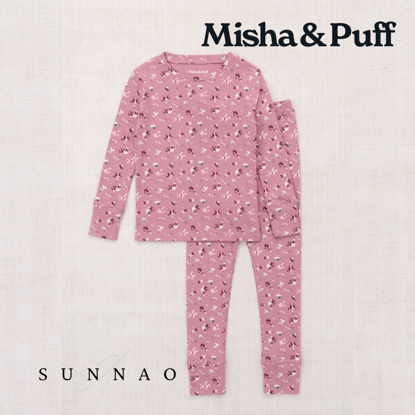 <Misha&Puff> Pajama Set - Antique Rose Circus - DROP1　