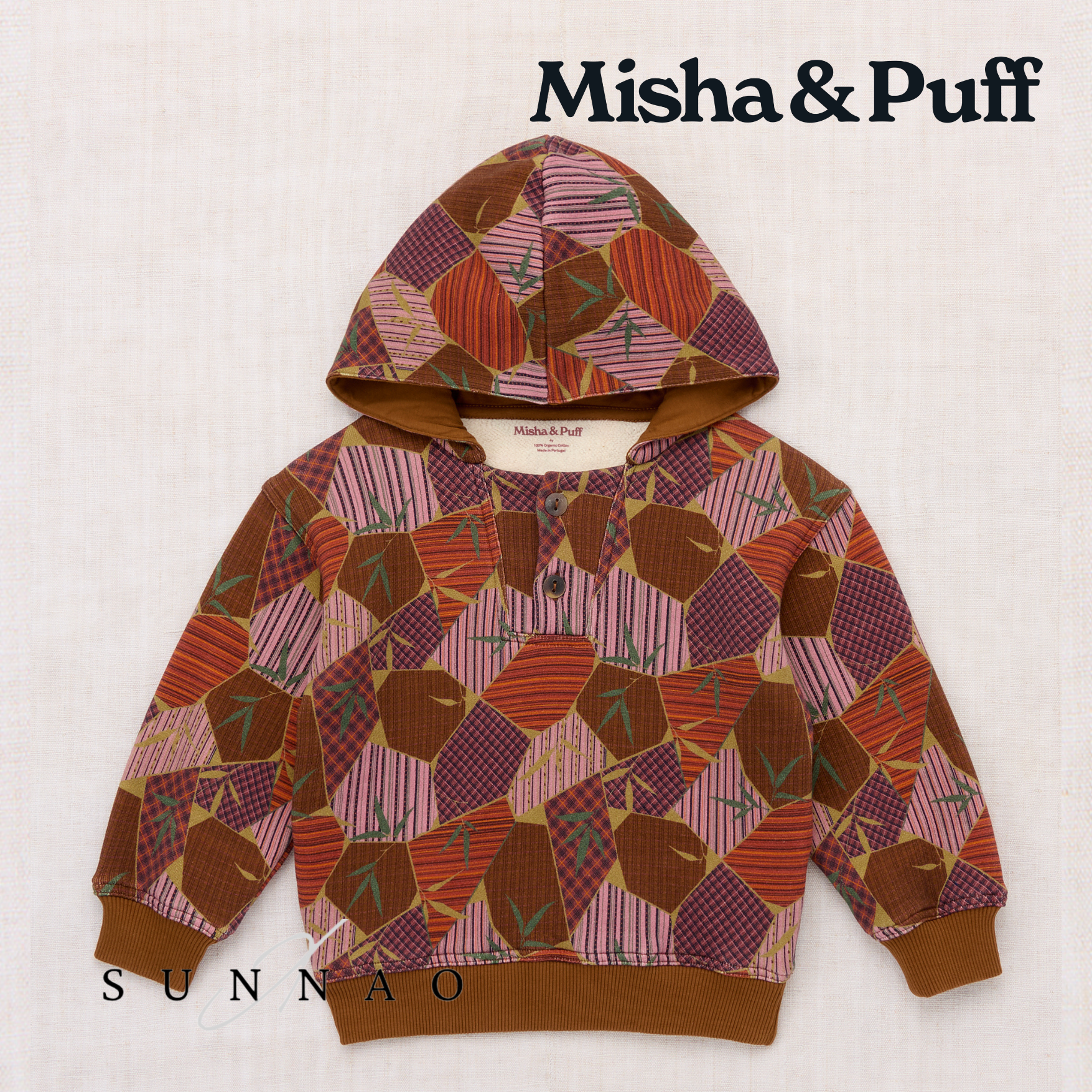 <Misha&Puff> STADIUM HOODIE - ANTIQUE ROSE KYOTO - DROP2