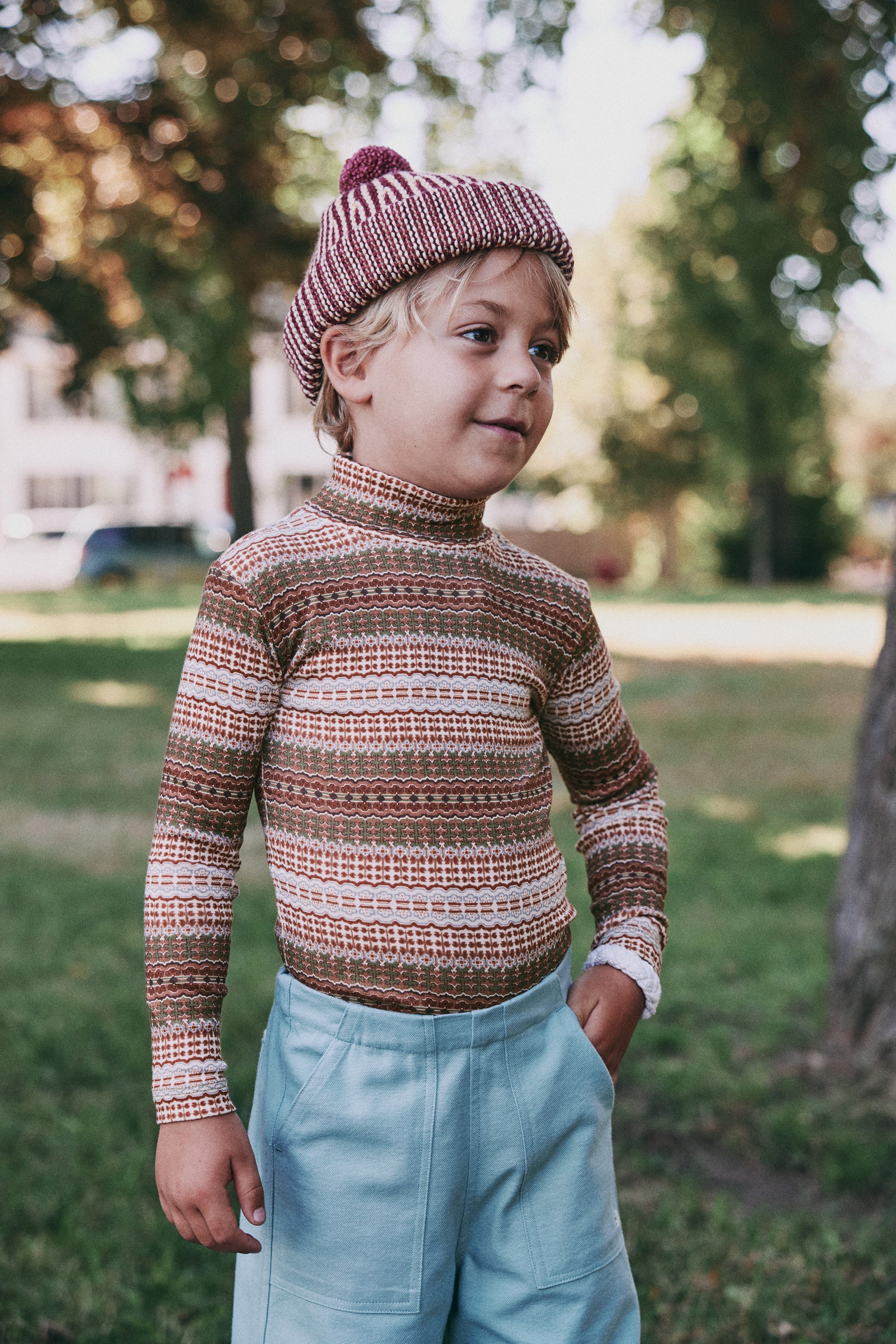<Misha&Puff> STRATA GARTER HAT - CAMBRIDGE - DROP2