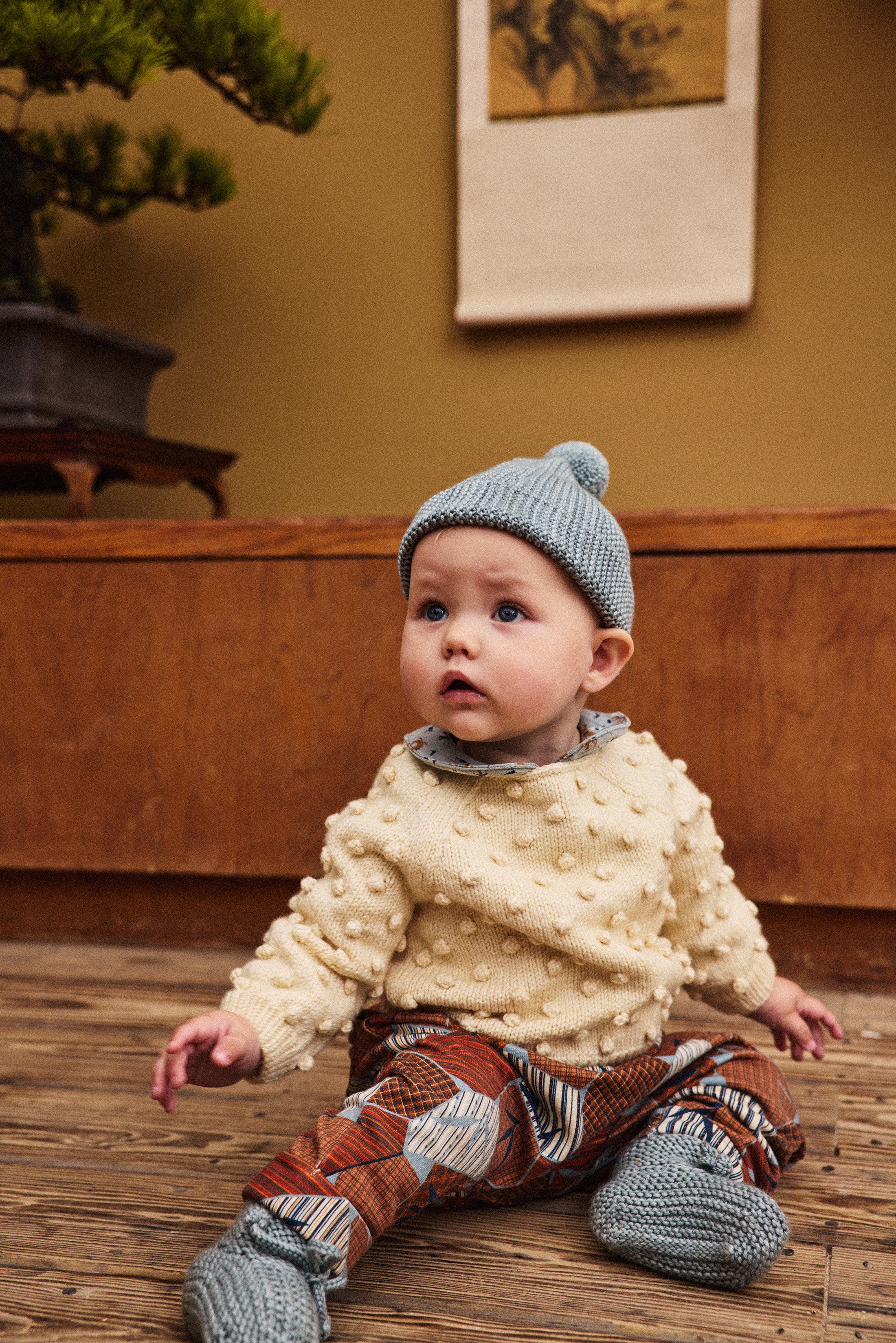 <Misha&Puff> Baby Petit Collar Onesie - Onsen Circus - DROP1　