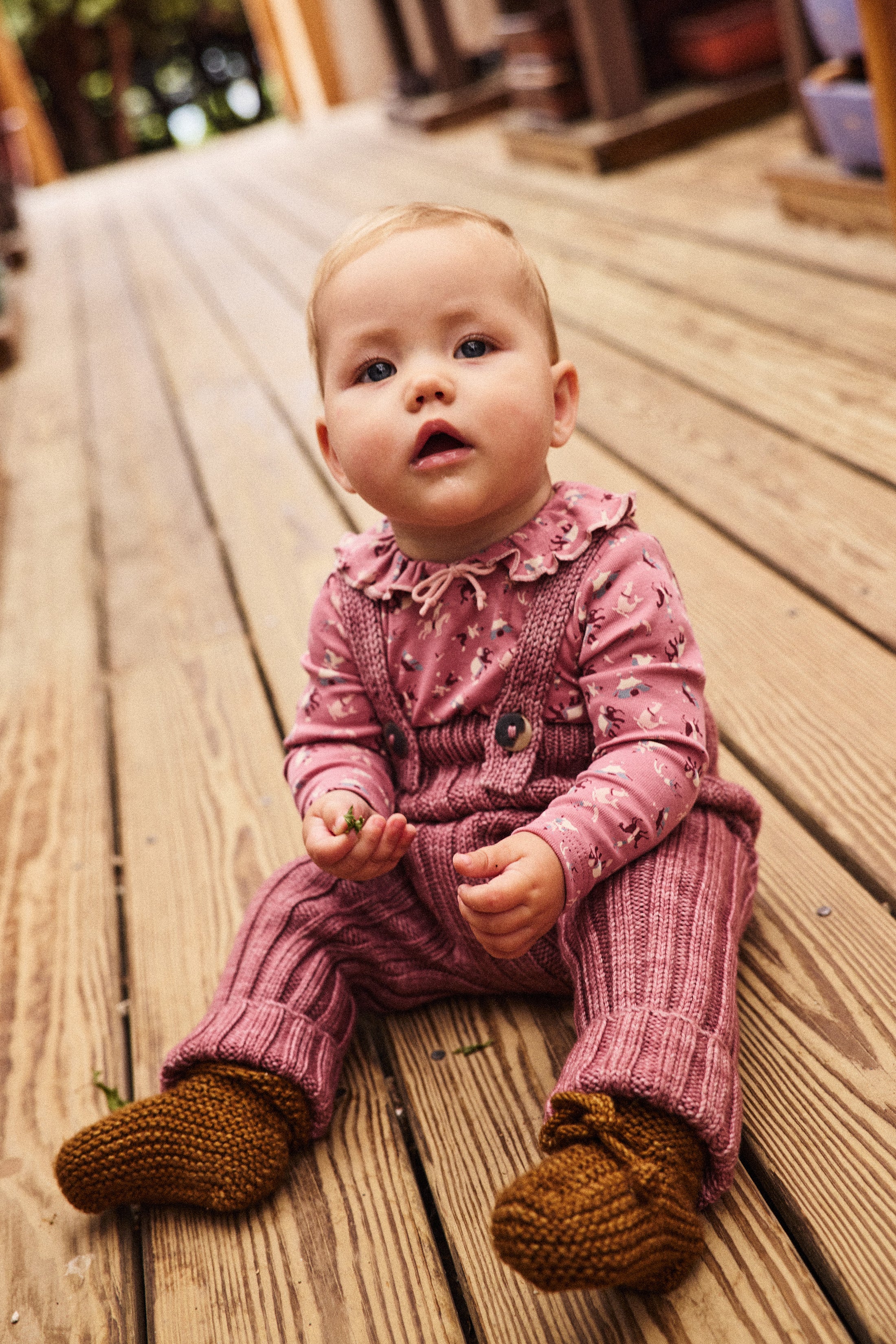 <Misha&Puff> Baby Rib Longies - Antique Rose - DROP1