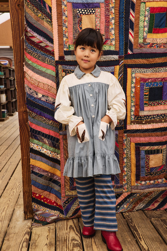<Misha&Puff> A-Pant - Marine Blue Sgraffito -DROP1　