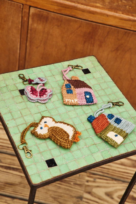 <Misha&Puff> Mariposa Bag Charm - Antique Rose- DROP1