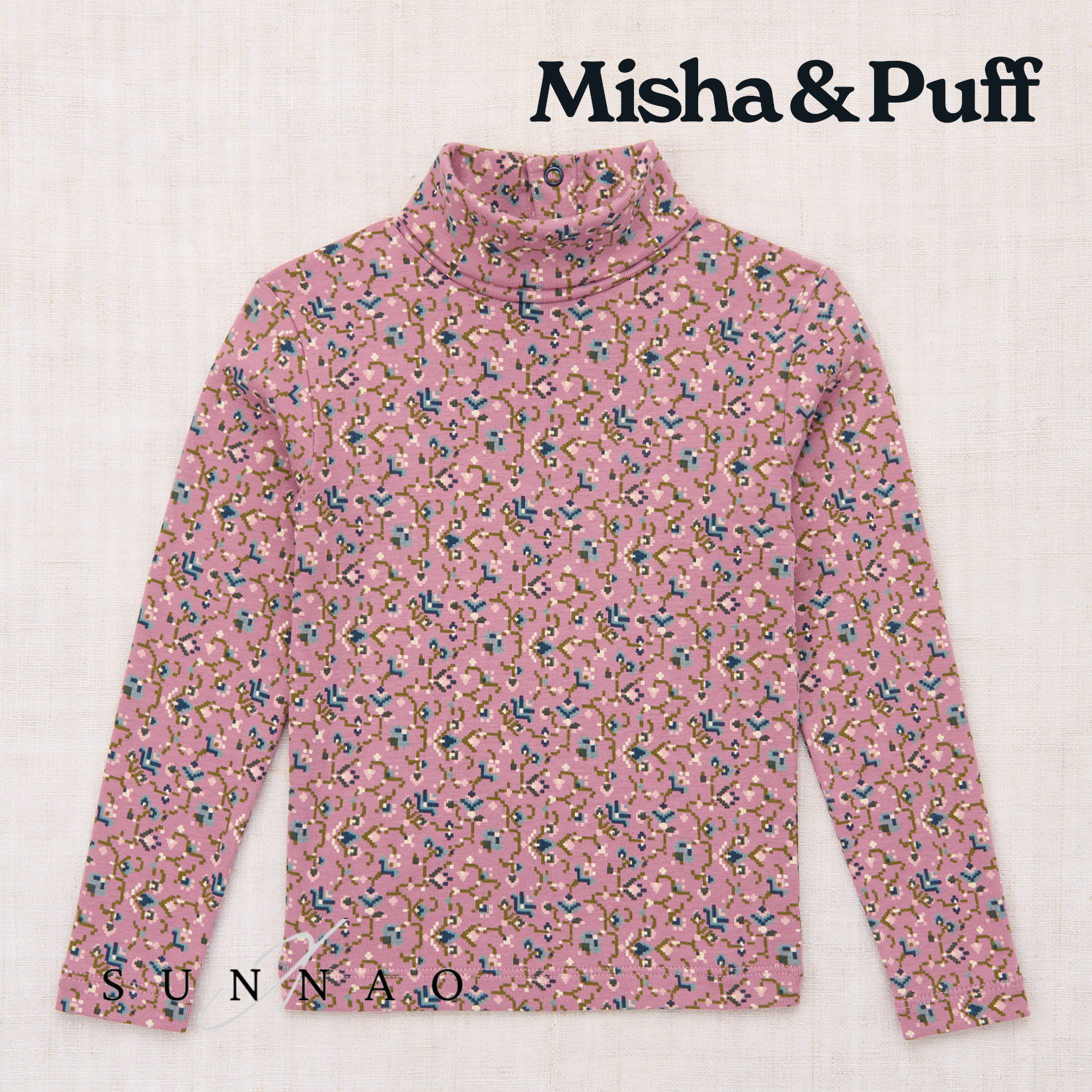 <Misha&Puff> TURTLENECK - ANTIQUE ROSE MILLEFLEURS - DROP2