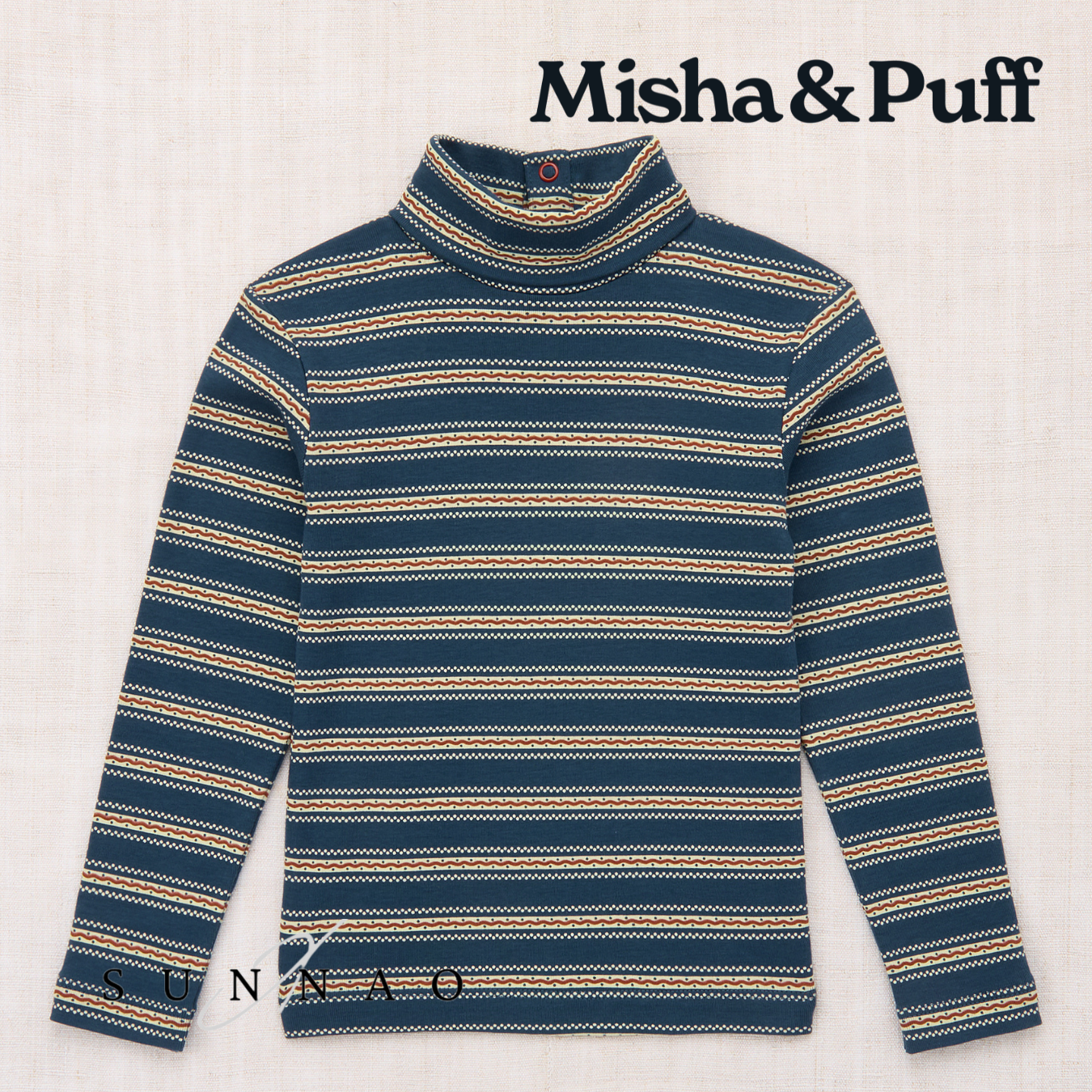 <Misha&Puff> Turtleneck - Marine Blue Sgraffito -  DROP1　