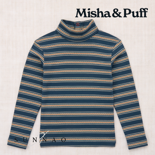 <Misha&Puff> Turtleneck - Marine Blue Sgraffito -  DROP1　