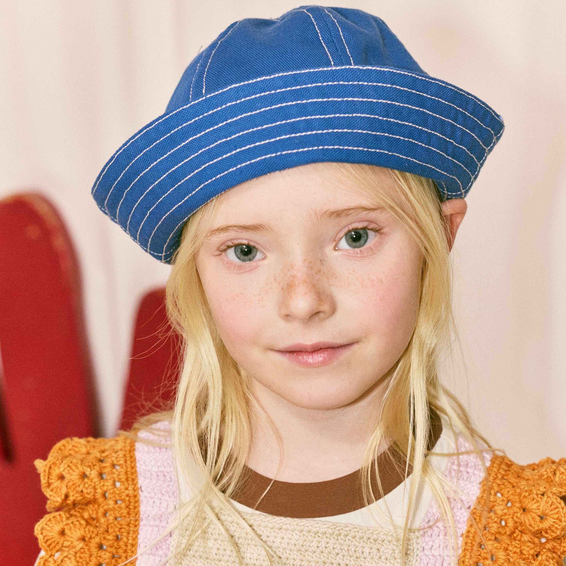 <Misha&Puff> LITTLE PATHS SUNFISH SAILOR HAT - BLUE RIBBON