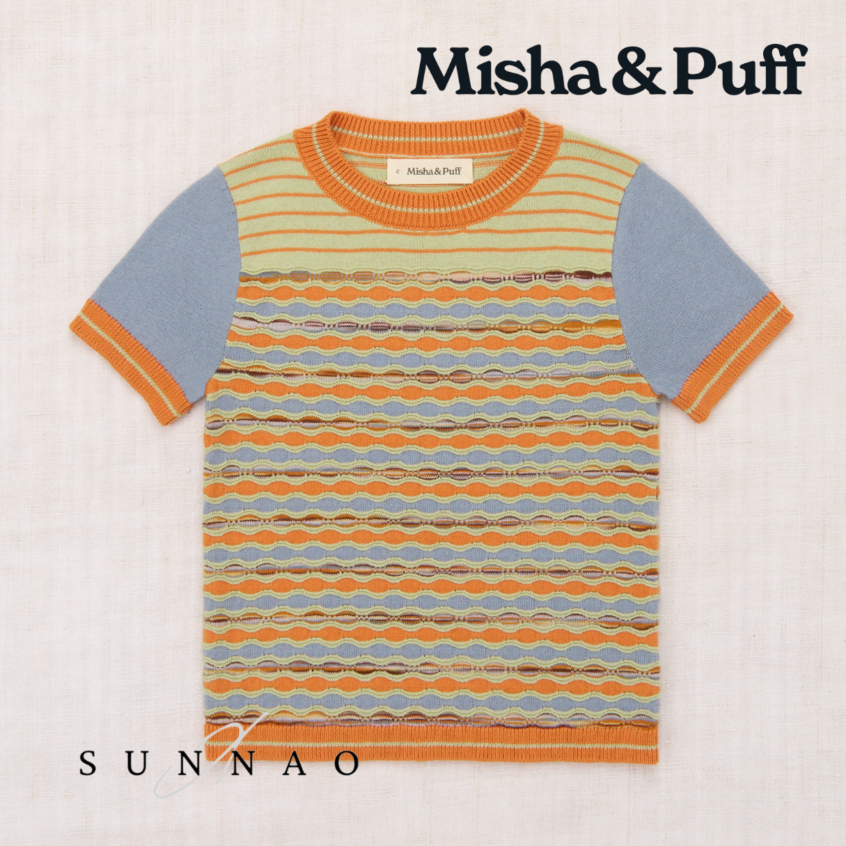 直販ショッピング Misha u0026 Puff オレンジストライプ ハーフパンツ 8y