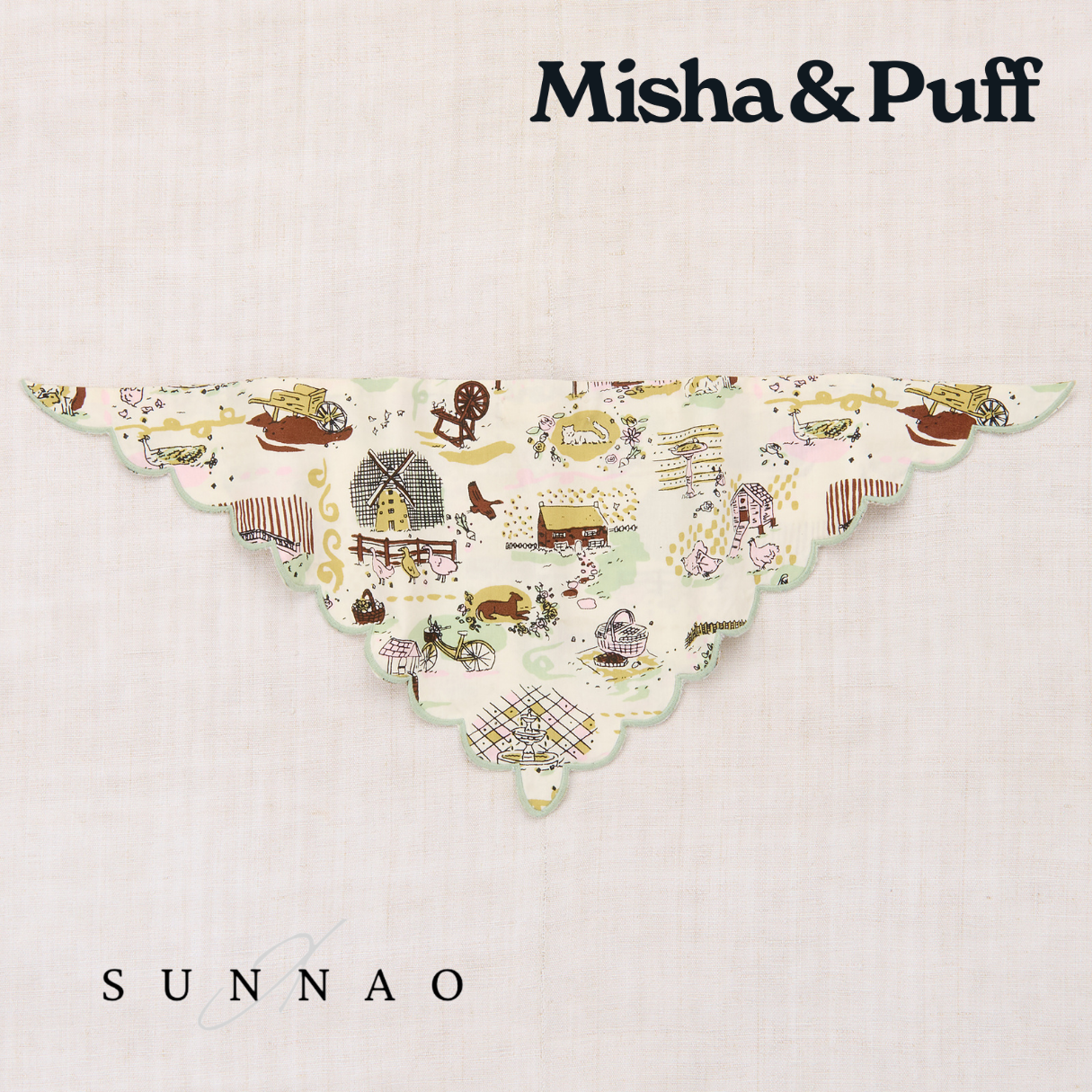 <Misha&Puff> SCALLOP SCARF - MARZIPAN STORYLAND