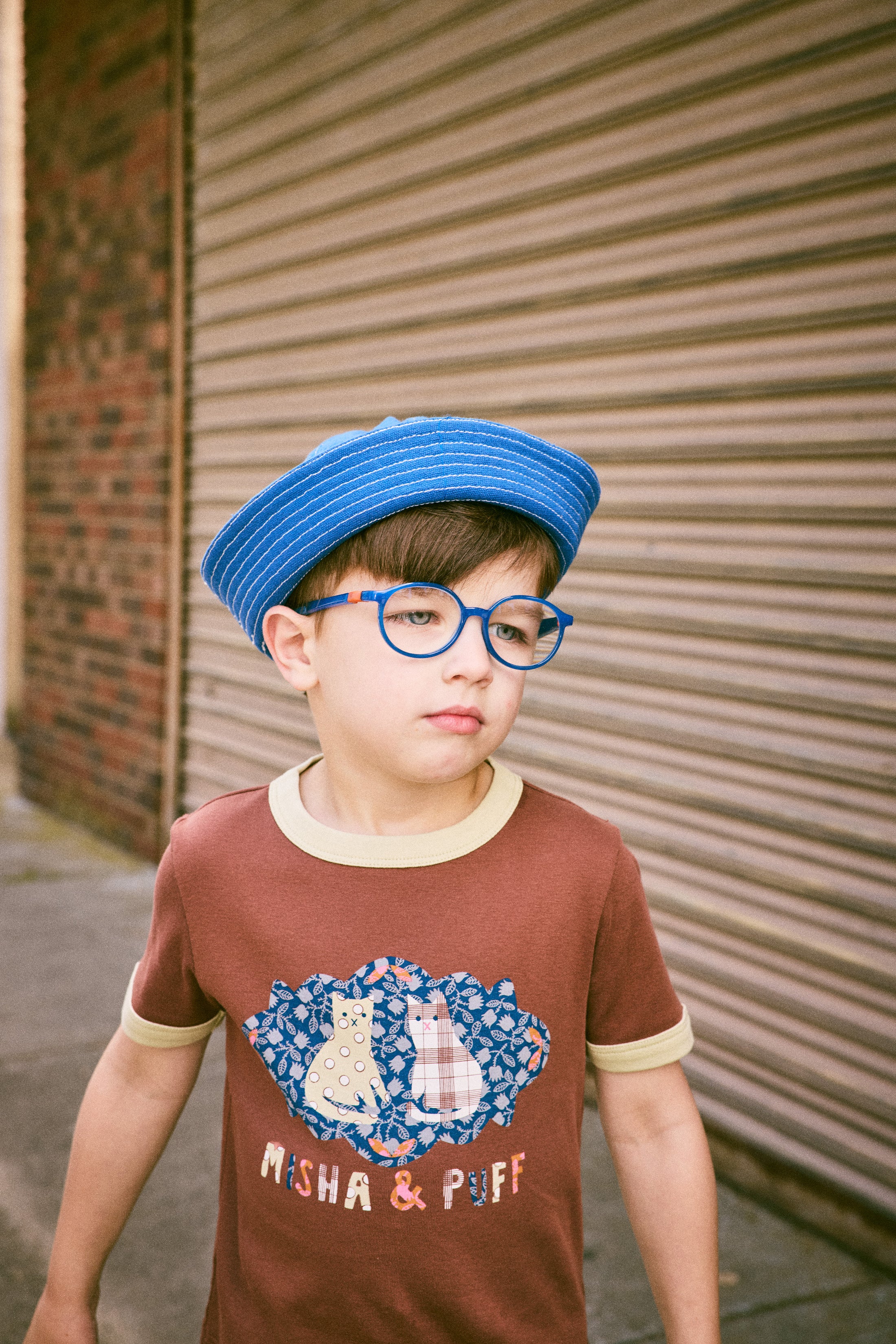 <Misha&Puff> LITTLE PATHS SUNFISH SAILOR HAT - BLUE RIBBON