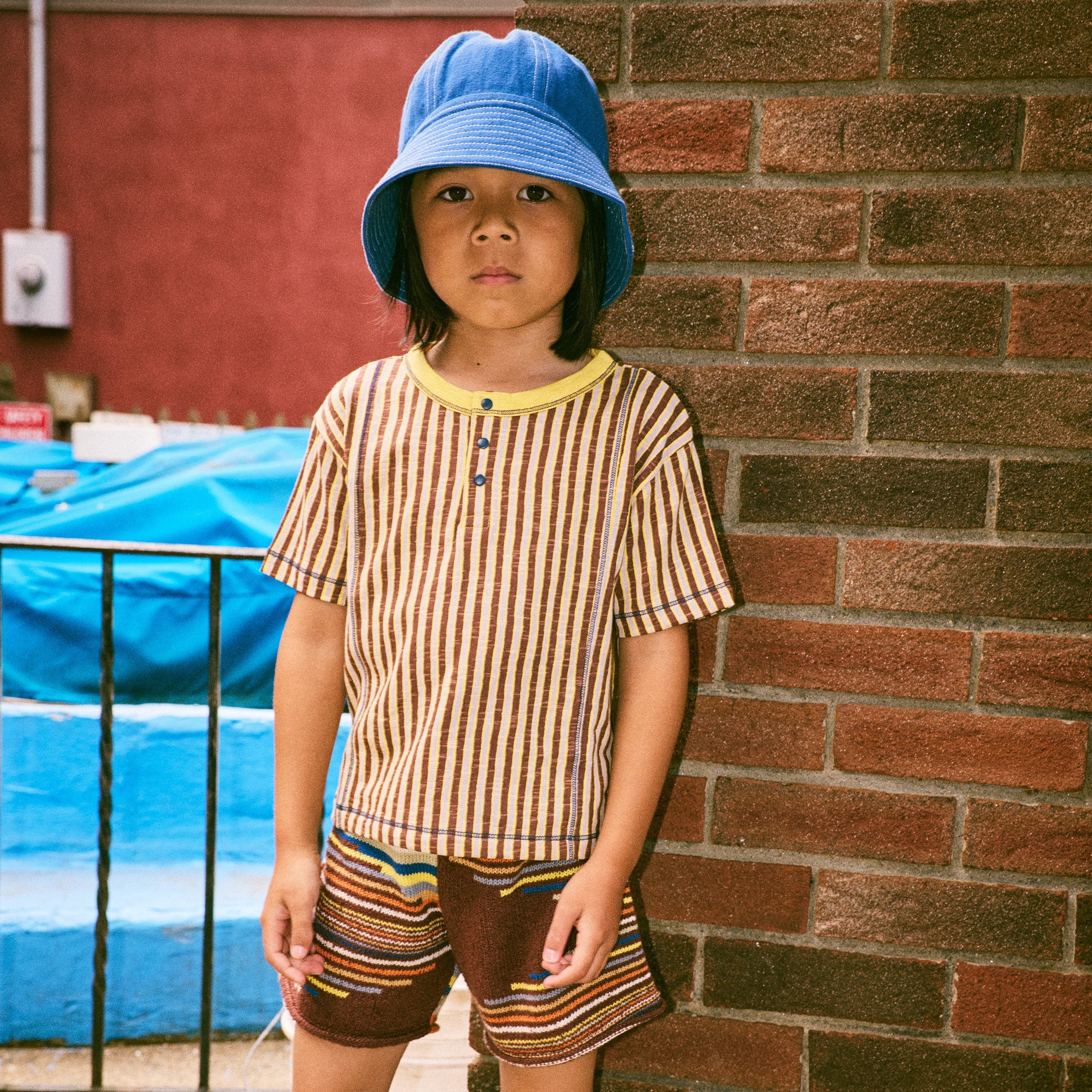 <Misha&Puff> LITTLE PATHS SUNFISH SAILOR HAT - BLUE RIBBON