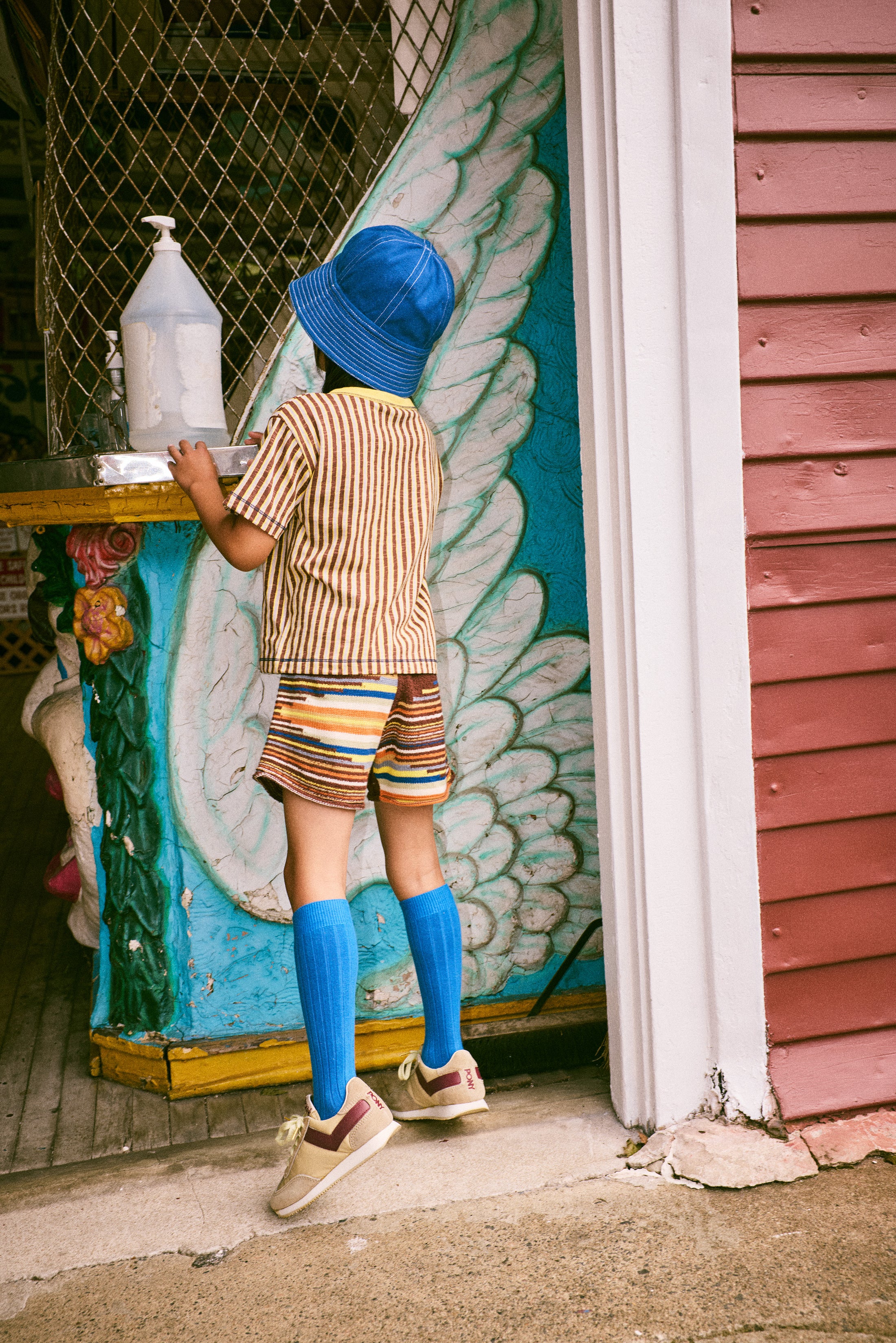 <Misha&Puff> LITTLE PATHS SUNFISH SAILOR HAT - BLUE RIBBON