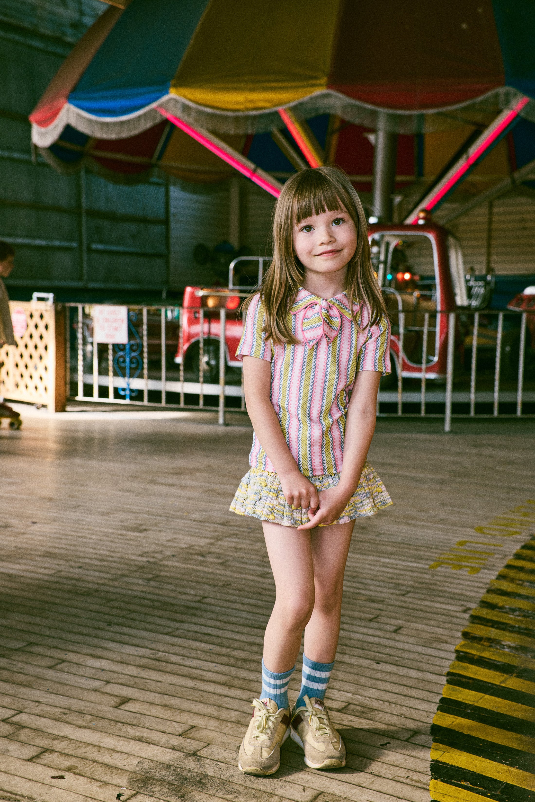 <Misha&Puff> JUNIOR SCOUT TEE - AURA VAQUERO STRIPE　