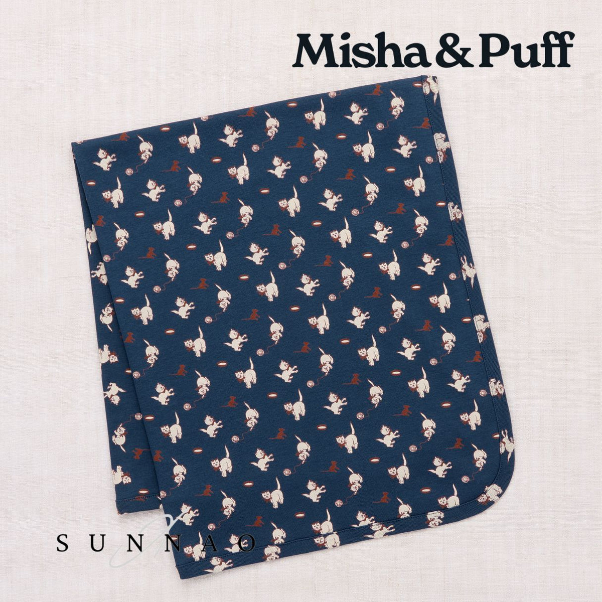 <Misha&Puff> BABY BLANKET - MOONLIGHT CAT & MOUSE 26Winter