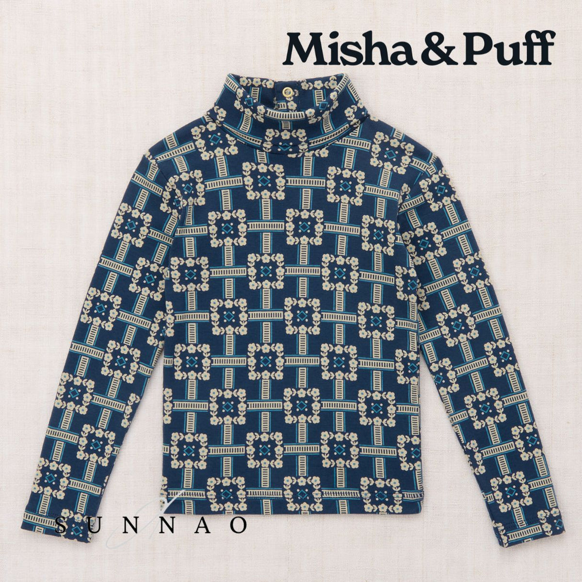 <Misha&Puff> TURTLENECK - MOONLIGHT RAILROAD FLORAL 26Winter