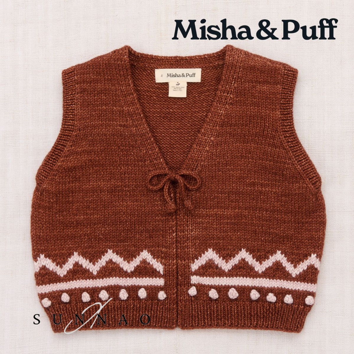 <Misha&Puff> ZIG ZAG VEST - CEDAR 26Winter