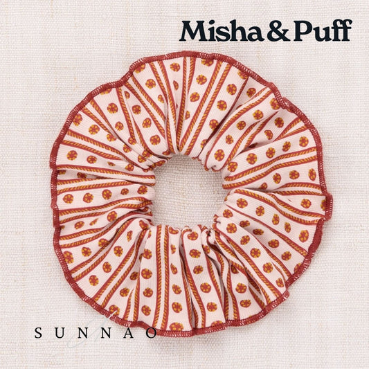 <Misha&Puff> SCRUNCHIE - CANDYFLOSS LITTLE HOUSE FLORAL