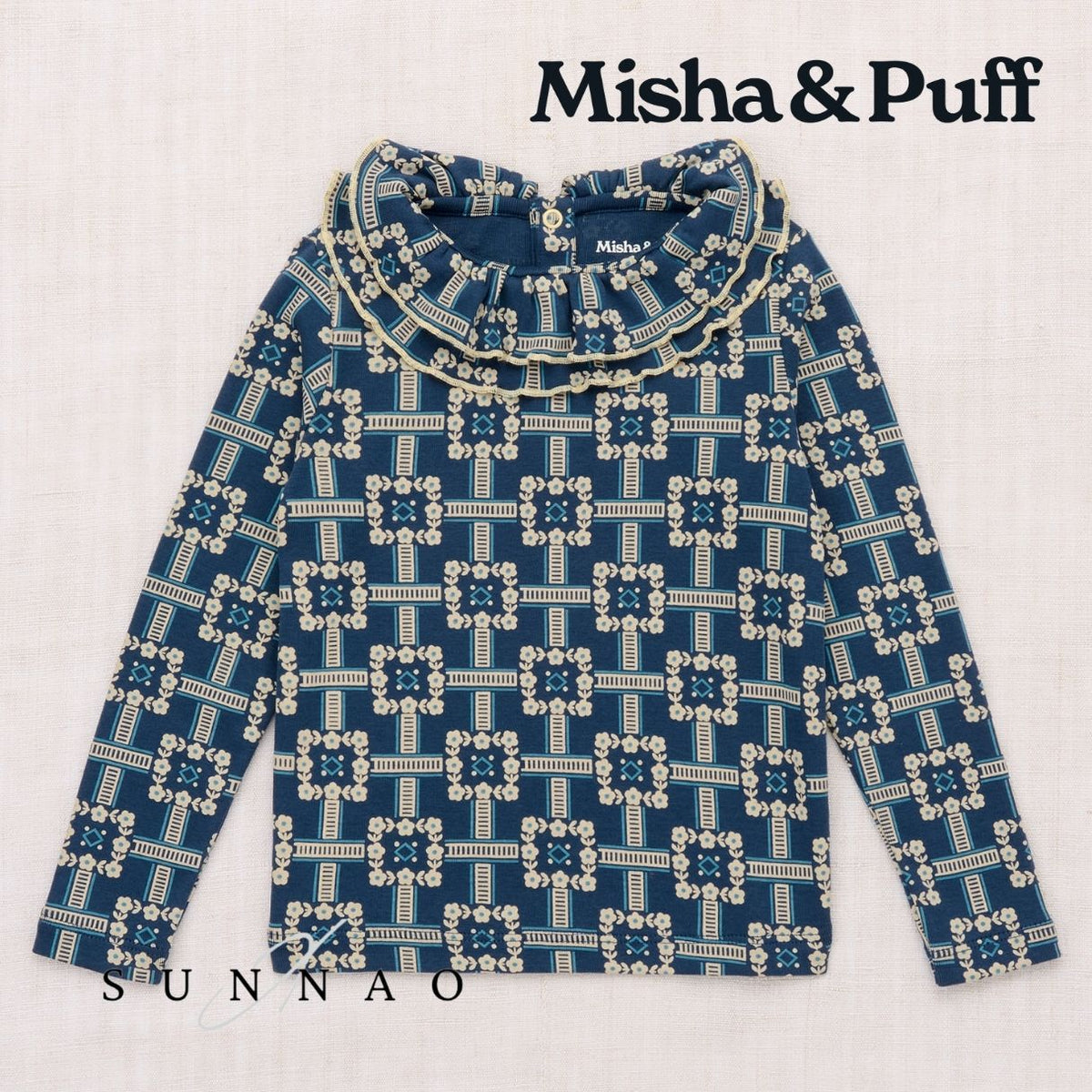 <Misha&Puff> SWEETHEART TOP - MOONLIGHT RAILROAD FLORAL 26Winter