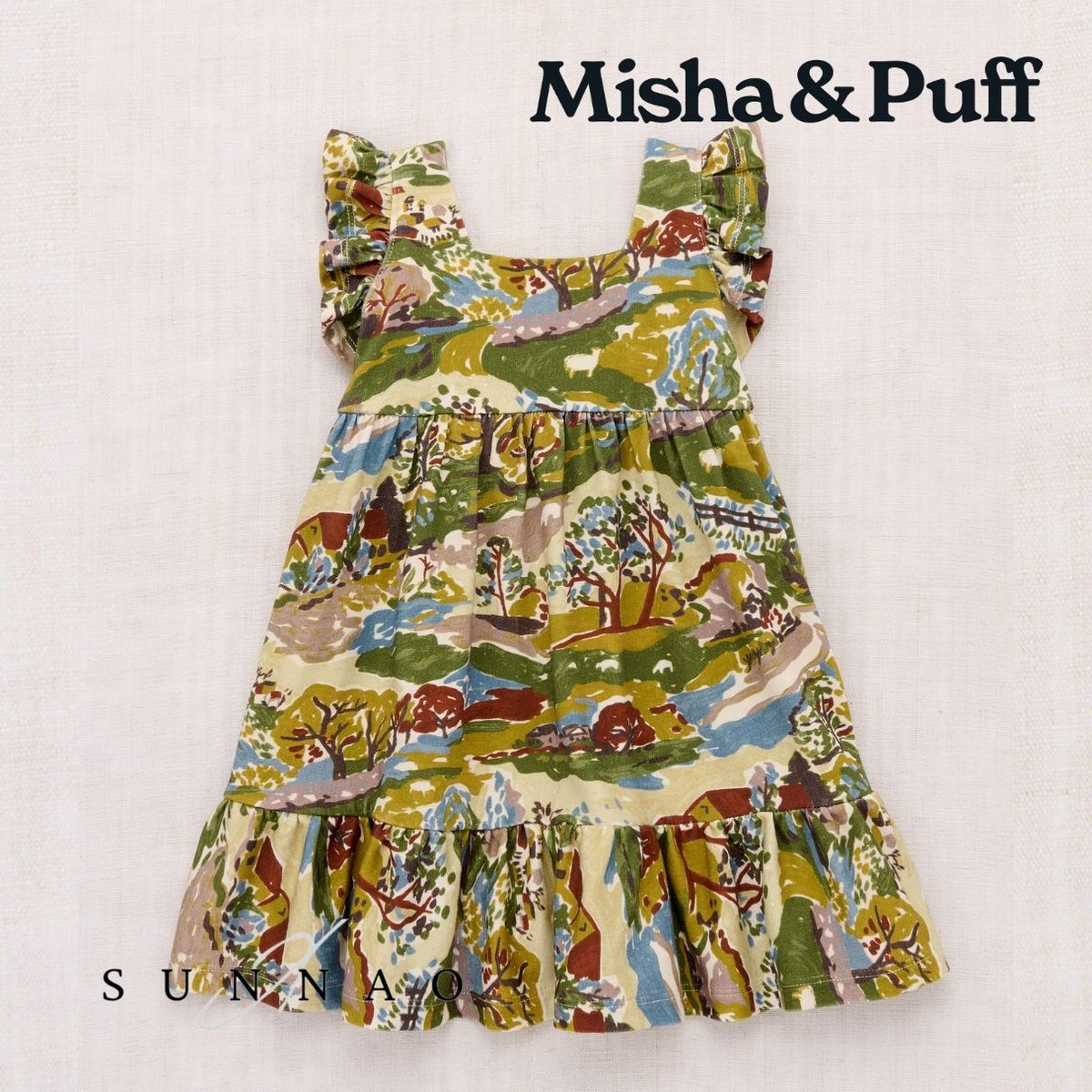 <Misha&Puff> RUFFLE SLEEVE DRESS - ALABASTER SANCERRE 26Winter