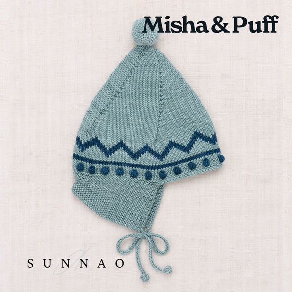 <Misha&Puff> ZIG ZAG POINTY PEAK HAT - SLATE 26Winter