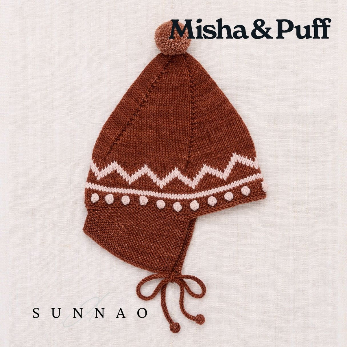 <Misha&Puff> ZIG ZAG POINTY PEAK HAT - CEDAR 26Winter　