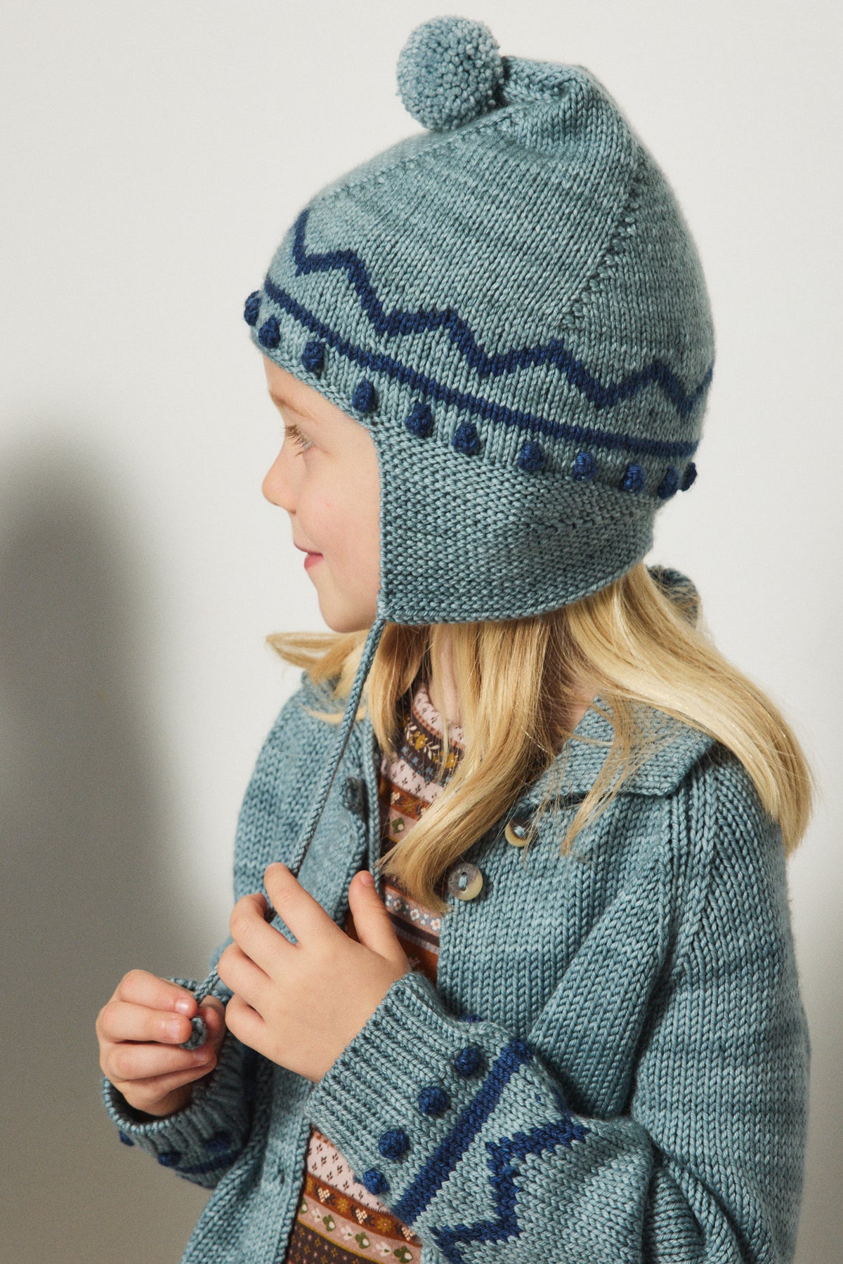 <Misha&Puff> ZIG ZAG POINTY PEAK HAT - SLATE 26Winter