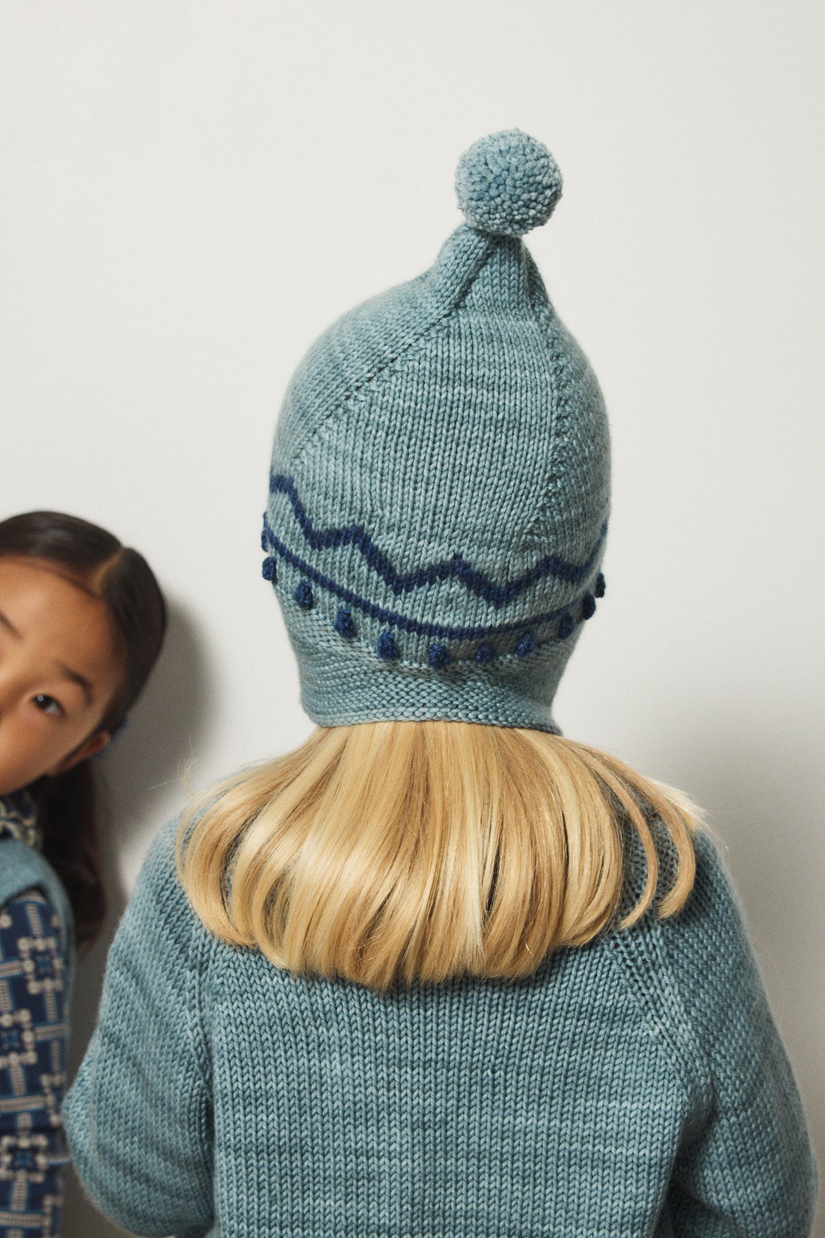 <Misha&Puff> ZIG ZAG POINTY PEAK HAT - SLATE 26Winter