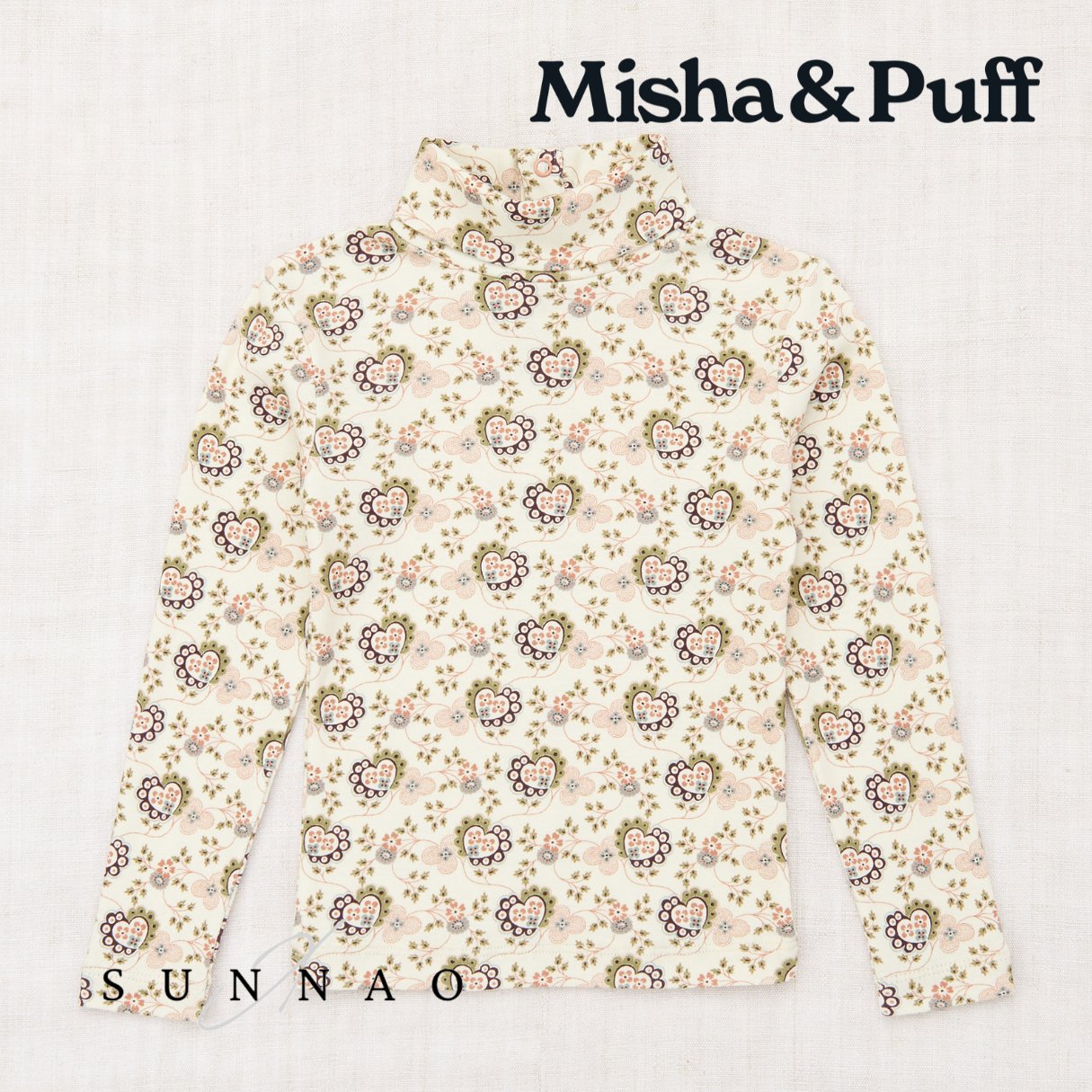 <Misha&Puff> Turtleneck - Sugar Calico Hearts