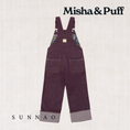 Load image into Gallery viewer, Misha&Puff Zip Overall - Aubergine Denim
