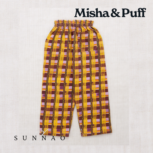 <Misha&Puff>Camp Pant - Plum Watercolor Plaid