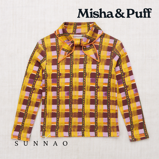 <Misha&Puff>Scout top - Plum Watercolor Plaid