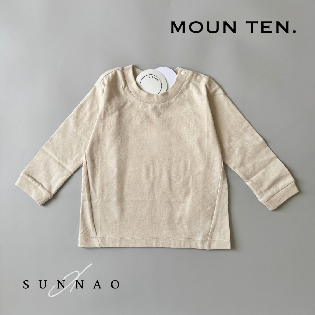<Moun ten.> longsleeve logo - sand