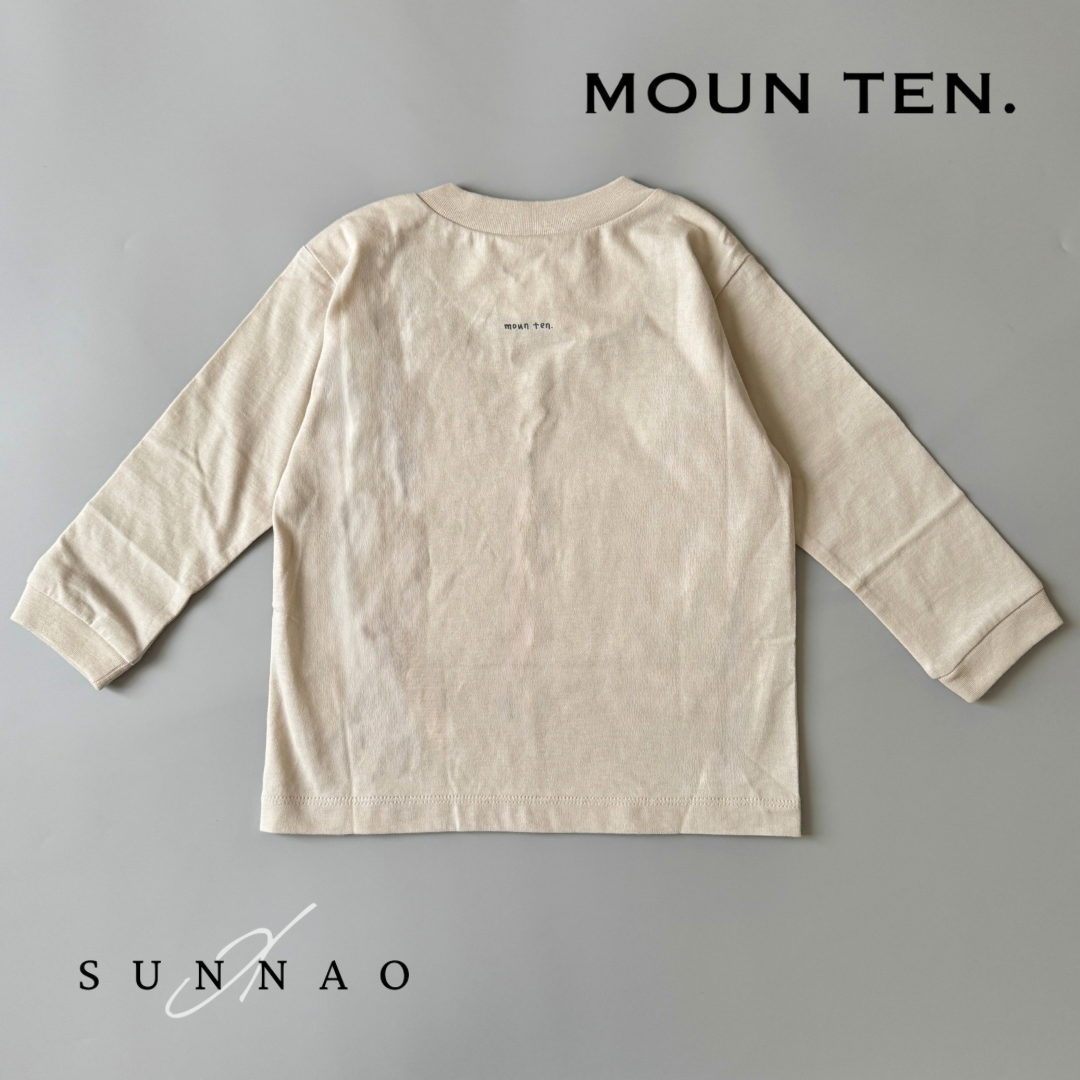 <Moun ten.> longsleeve logo - sand