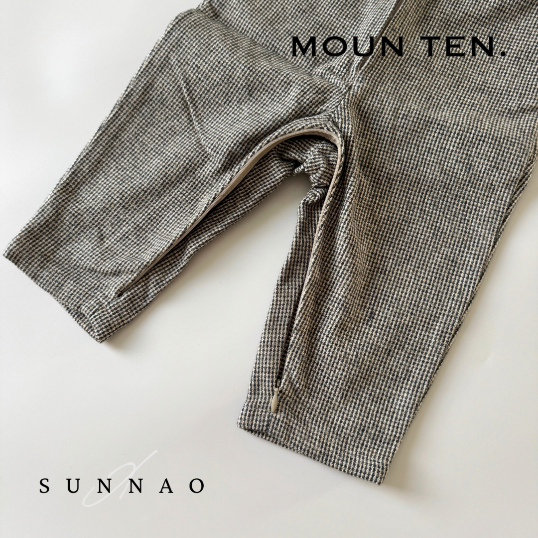 <Moun ten.> cotton tweed - sand x bk